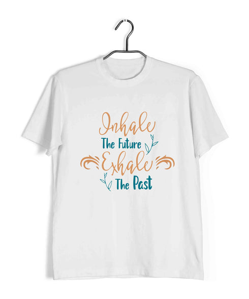 Yoga Fitness Yoga YOGA INHALE EXHALE Custom Printed Graphic Design T-Shirt for Women